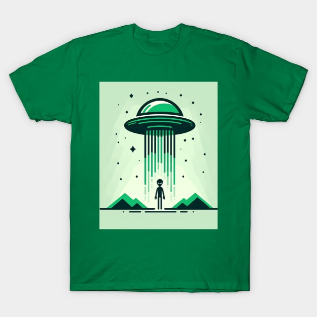 Green Alien T-Shirt by DarkWave